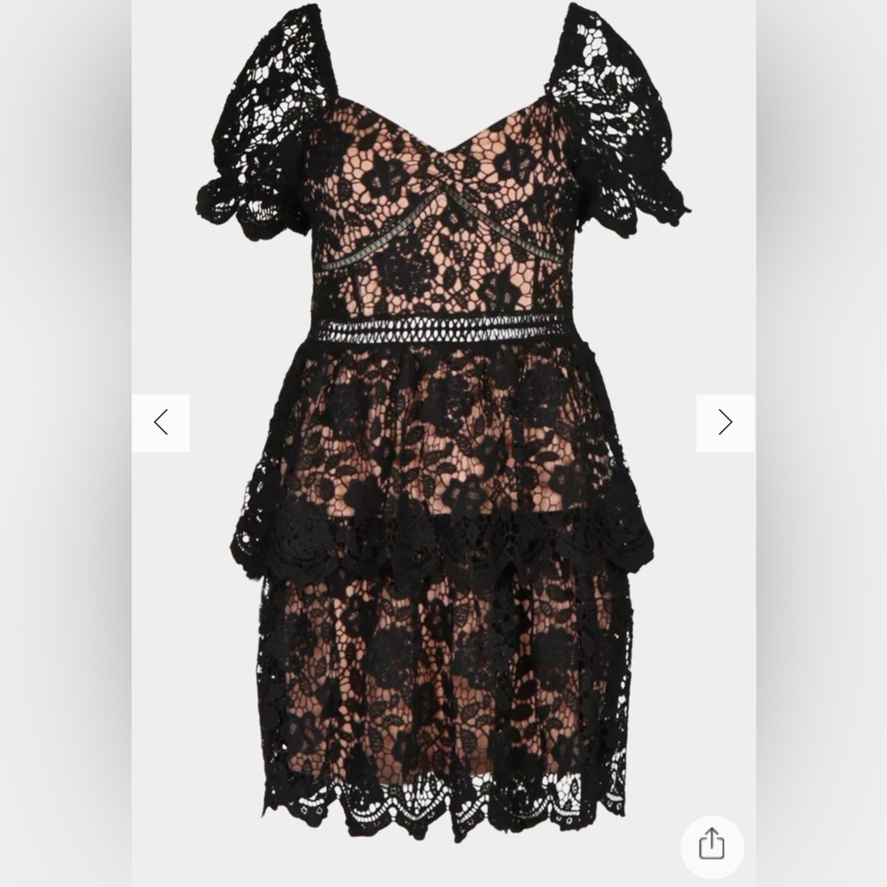BOOHOO PREMIUM LACE TIERED SKATER DRESS PLUS 22